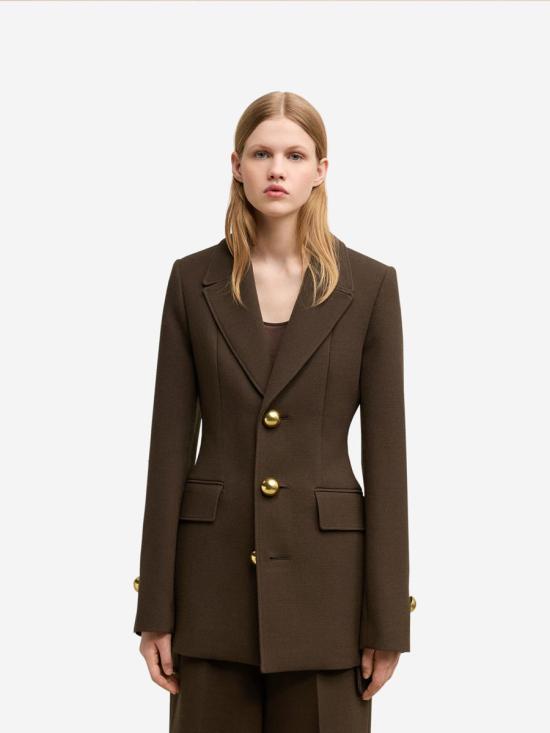 24FW 아미 아우터 FBV612 WV0051100 VIRGIN WOOL 221DARK COFFEE Brown - AMI