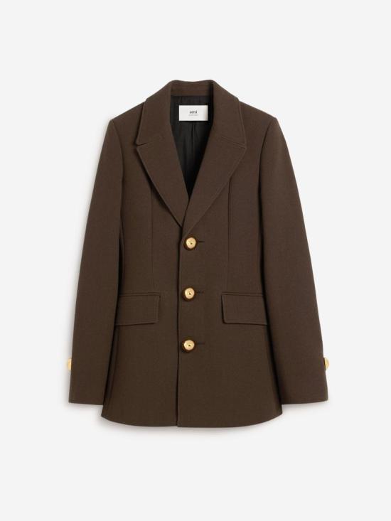 24FW 아미 아우터 FBV612 WV0051100 VIRGIN WOOL 221DARK COFFEE Brown