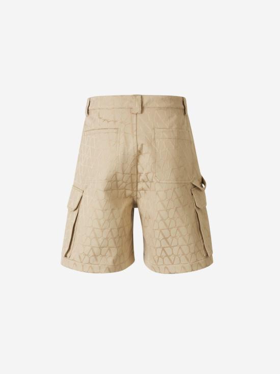  발렌티노 가라바니 숏팬츠 4V3RDD459VKCOTTON CORDURA TOILE ICONOGRAPHE ST TOILEYD3 Beige - VALENTINO GARAVANI