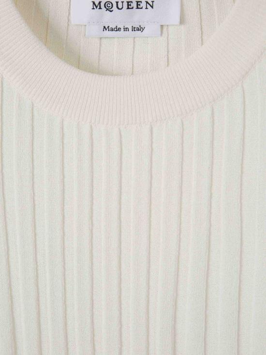 25SS 알렉산더 맥퀸 스웨터 833508Q1BDF 9004Ivory Beige - ALEXANDER MCQUEEN