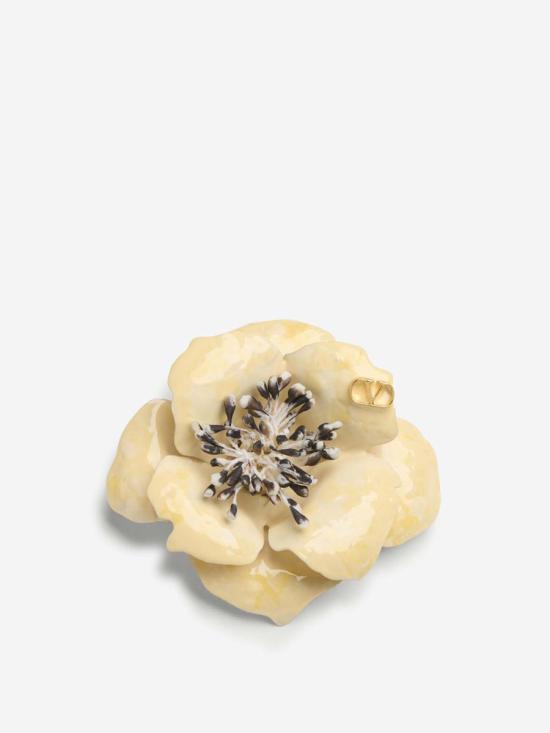 25SS 발렌티노 가라바니 액세서리 6Y2J0T01GCTMETALLO SMALTO TESSUTO OROAVORI LIGHT YELLOW