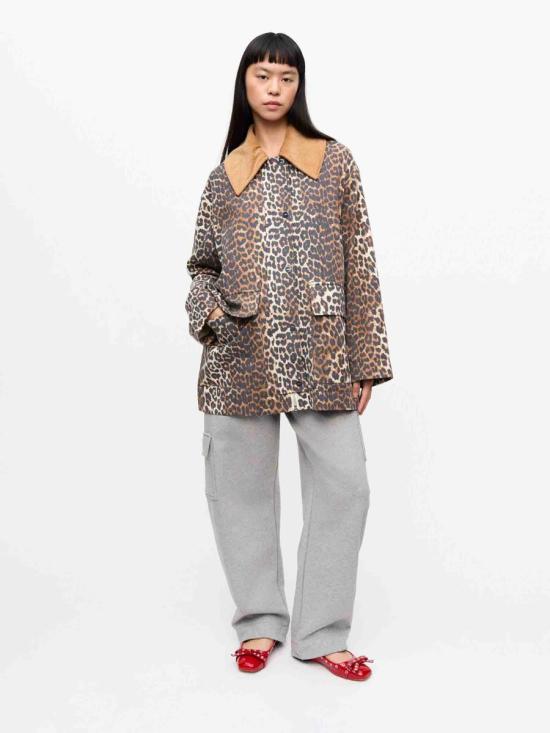 25SS 가니 아우터 W0391Printed Canvas 859Almond milk Multicolor - GANNI