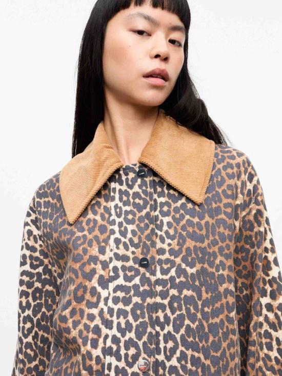 25SS 가니 아우터 W0391Printed Canvas 859Almond milk Multicolor - GANNI