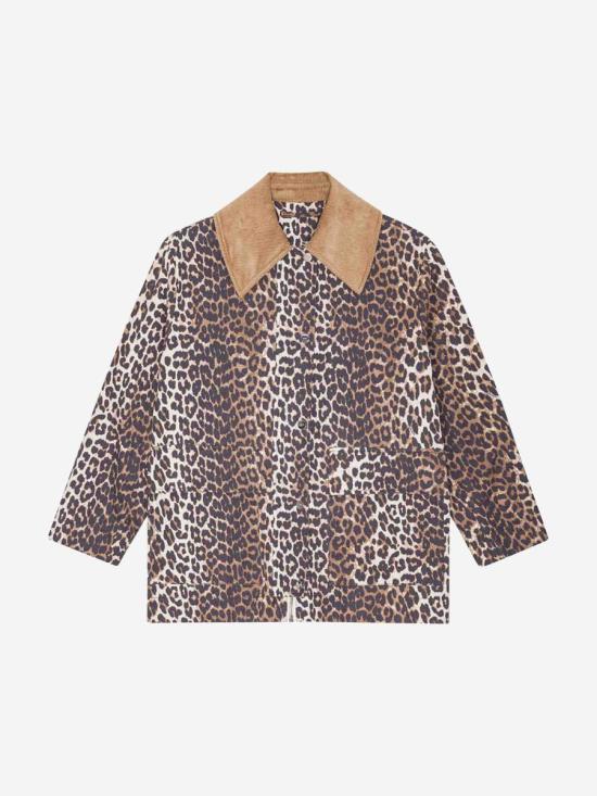 25SS 가니 아우터 W0391Printed Canvas 859Almond milk Multicolor