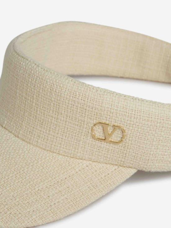 25SS 발렌티노 가라바니 모자 6Y2HN00CFSCCOTONE VLOGO METALLO BURROYBA Beige - VALENTINO GARAVANI