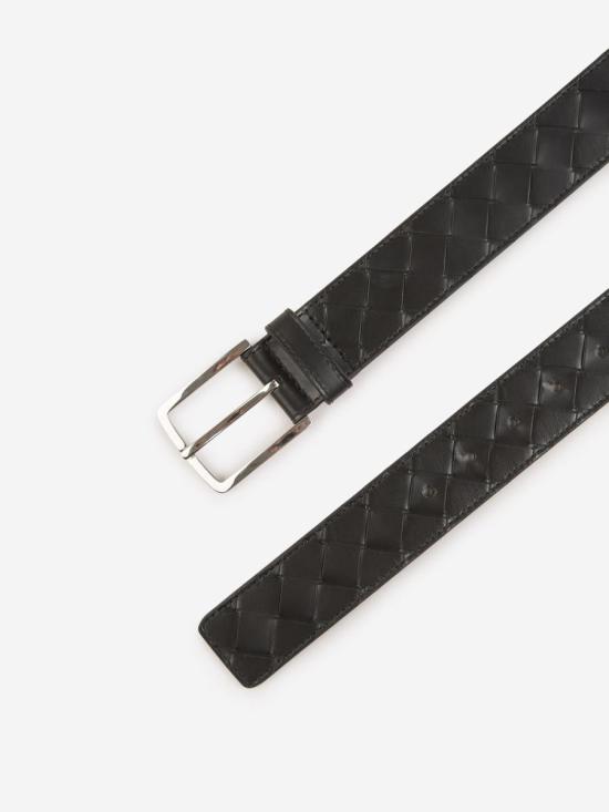  보테가베네타 가죽 벨트 609182 VCPQ3VCPQ3 8838SPACE SILVER Black - BOTTEGA VENETA