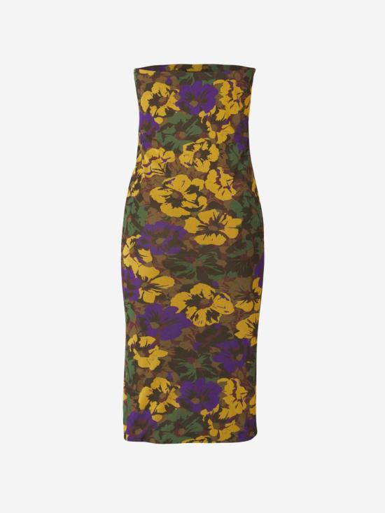  생로랑 의류 779977 Y4I25Tulle Oeillet 1056Noir Multico FLORAL - SAINT LAURENT