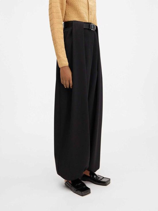 25SS 자크뮈스 스트레이트 팬츠 251PA127 154155 COTON 45 POLYESTER 100 WOOL 990BLACK Black - JACQUEMUS