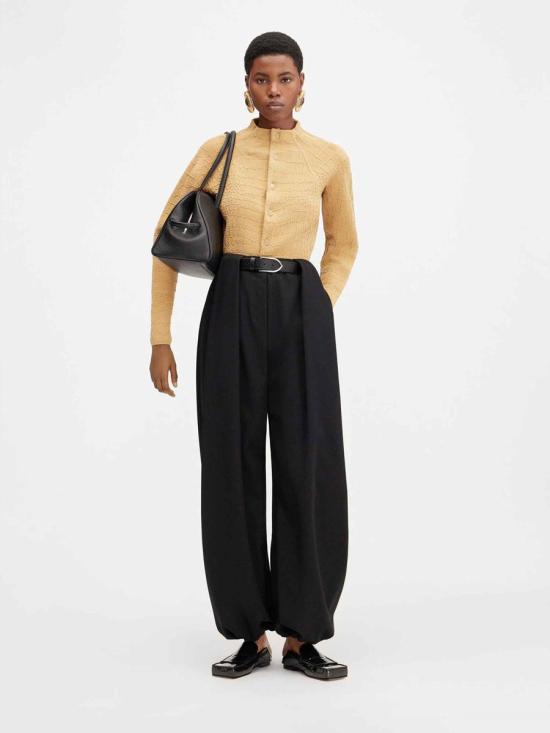 25SS 자크뮈스 스트레이트 팬츠 251PA127 154155 COTON 45 POLYESTER 100 WOOL 990BLACK Black - JACQUEMUS