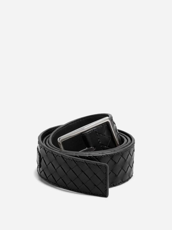 25SS 보테가베네타 가죽 벨트 796783 V4LQ1V4LQ1 4028Space Silver Black - BOTTEGA VENETA