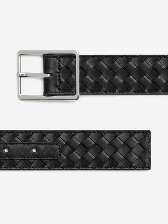 25SS 보테가베네타 가죽 벨트 796783 V4LQ1V4LQ1 4028Space Silver Black - BOTTEGA VENETA
