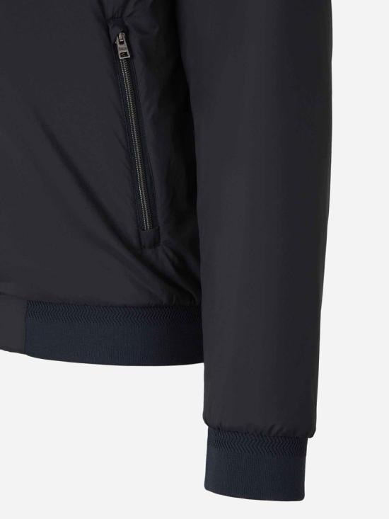 25SS 에르노 에코에이지 하이 카라 봄버 자켓 GI000414U12456Z12456Z 9200AZUL Black - HERNO