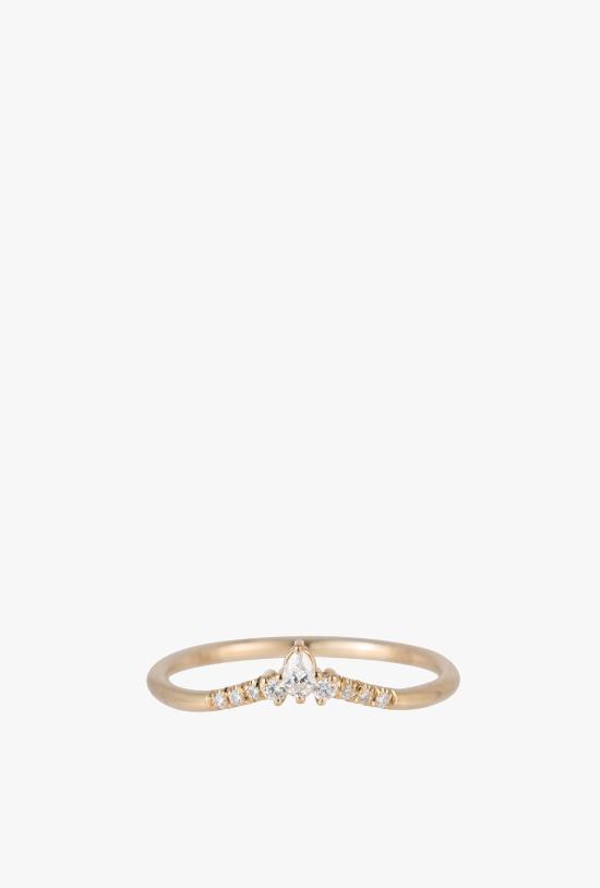  제니 권 디자인스 반지 제니 권 디자인 다이아몬드 피크 링 14k 옐로우 로즈 또는 화이트 골드