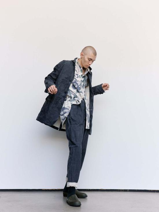  케이시 케이시 자켓 블랙 프린트 코튼 재킷 - CASEY CASEY