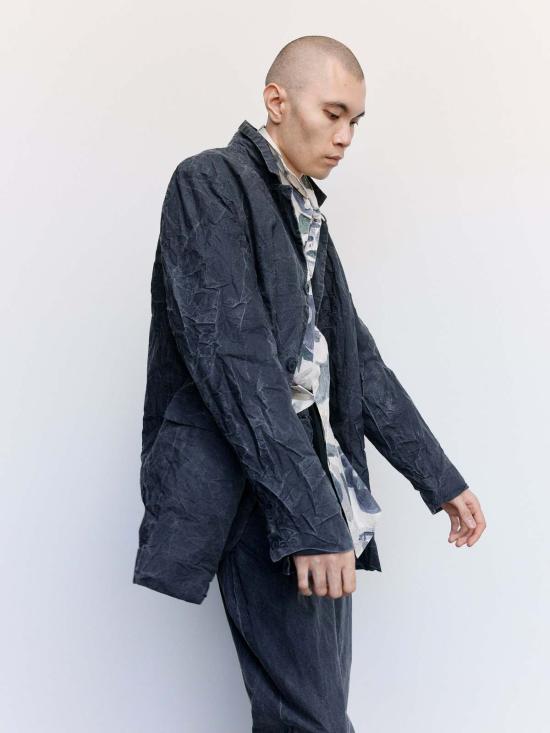  케이시 케이시 자켓 블랙 프린트 코튼 재킷 - CASEY CASEY