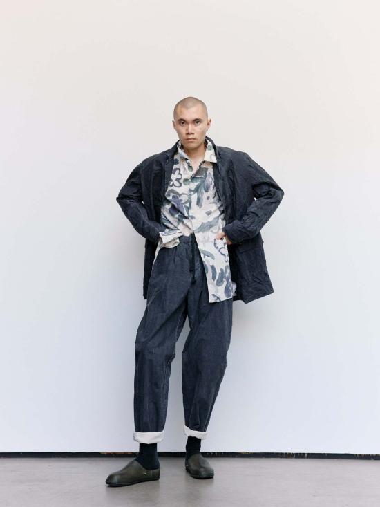  케이시 케이시 자켓 블랙 프린트 코튼 재킷 - CASEY CASEY