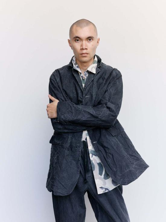  케이시 케이시 자켓 블랙 프린트 코튼 재킷 - CASEY CASEY