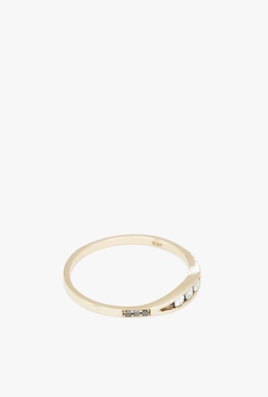  제니 권 디자인스 반지 제니 권 디자인 다이아몬드 플로트 링 화이트/블랙 - JENNIE KWON DESIGNS