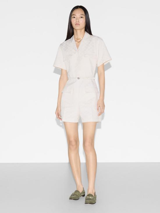 25SS 구찌 숏 원피스 818256Z8BYU 2304 White - GUCCI