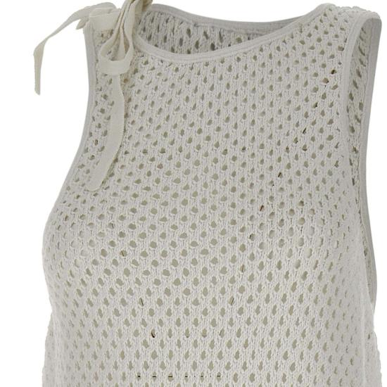 25SS 안드레아 아다모 민소매 티셔츠 464600 000 White - ANDREA ADAMO