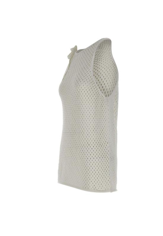 25SS 안드레아 아다모 민소매 티셔츠 464600 000 White - ANDREA ADAMO