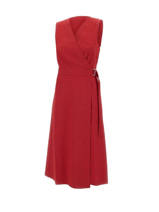 25SS 띠어리 미디 원피스 P0303606 N0F RED - THEORY