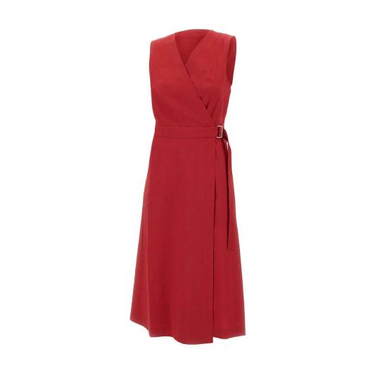 25SS 띠어리 미디 원피스 P0303606 N0F RED - THEORY