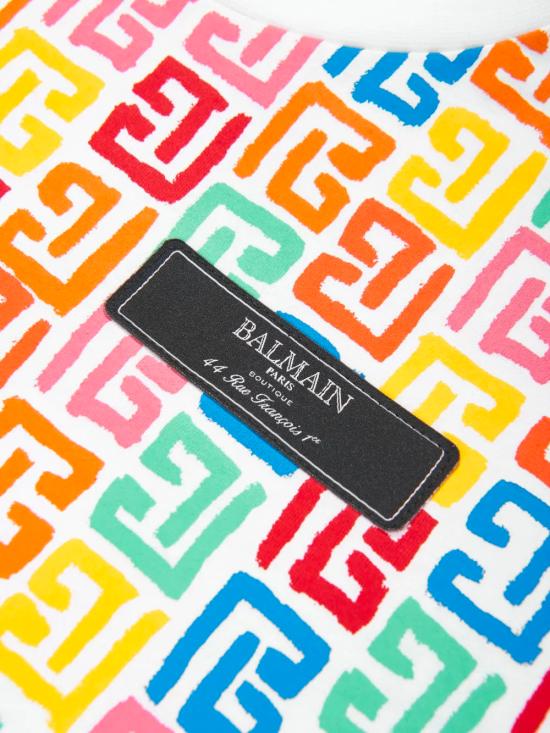 25SS [주니어] 발망 티셔츠 BW8Q81Z2856 100MC MultiColour - BALMAIN