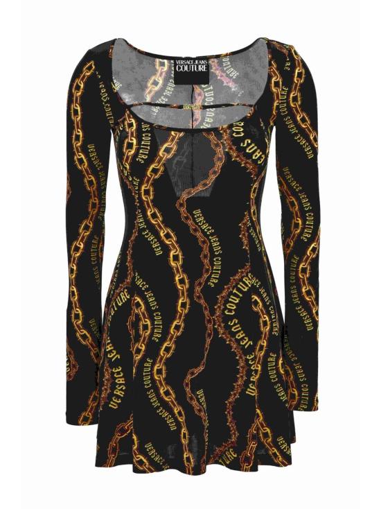 24FW 베르사체 숏 원피스 77HAO922 JS416G89 Black