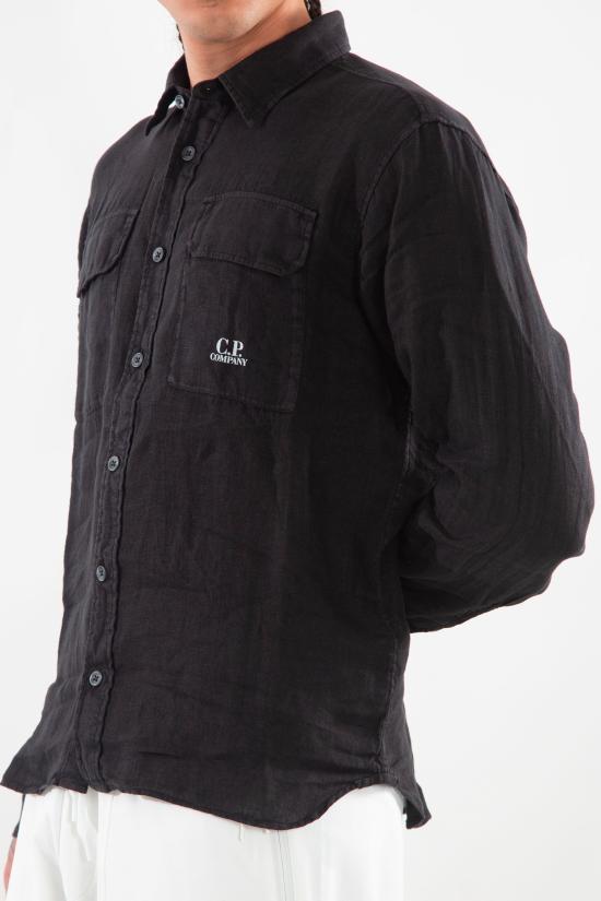 25SS 씨피 컴퍼니 긴팔 셔츠 18CMSH250A005415G999 BLACK DOM - C.P. COMPANY