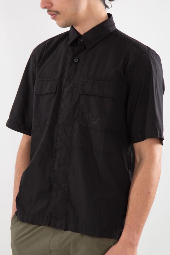 25SS 씨피 컴퍼니 반팔 셔츠 18CMSH245A005691G999 BLACK DOM - C.P. COMPANY