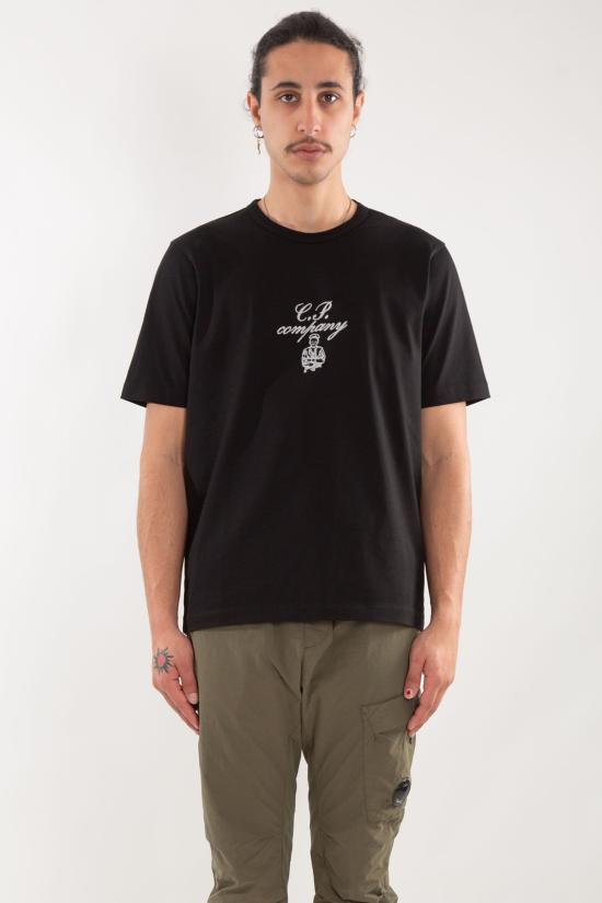 25SS 씨피 컴퍼니 반팔 티셔츠 18CMTS109A 110301W 999 BLACK DOM