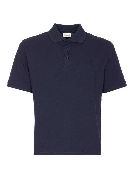 25FW 생로랑 카산드라 피케 폴로 셔츠 798944Y37HC4140 Blue