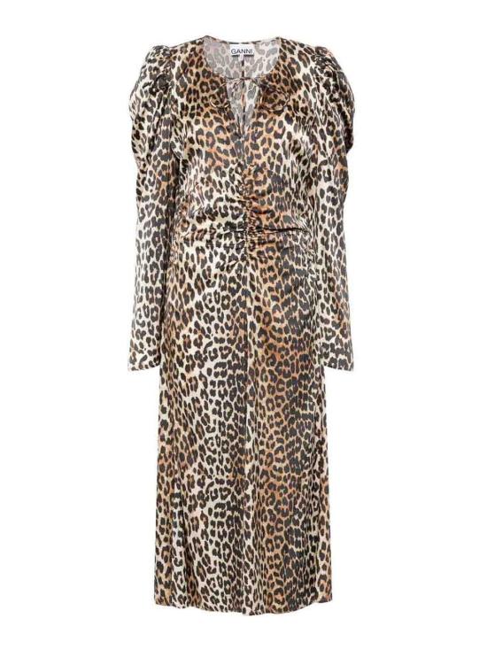 가니 미디 스커트 W0330943 Animal Print