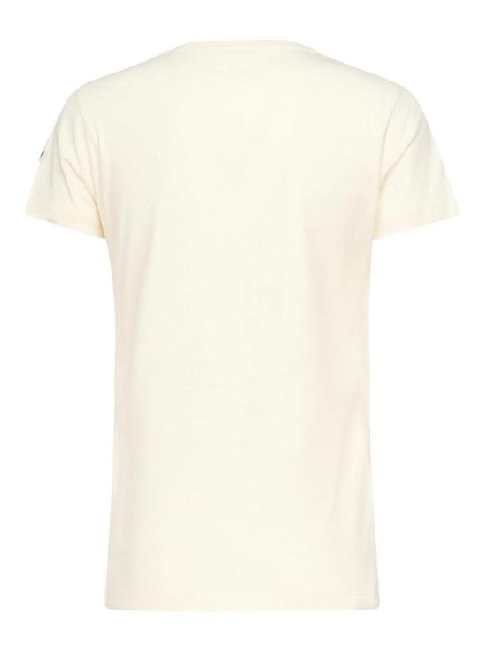  몽클레어 펄 자수 로고 코튼 티셔츠 K10938C0000989AUO034 White - MONCLER