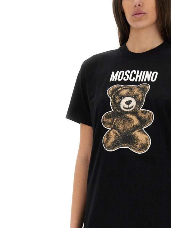 25SS 모스키노 반팔 티셔츠 07090541 1555 Black - MOSCHINO