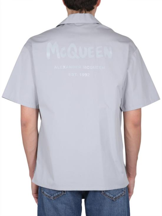  알렉산더 맥퀸 반팔 셔츠 735309 QUZ580902 Blue - ALEXANDER MCQUEEN