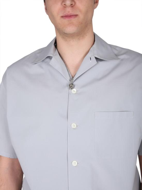  알렉산더 맥퀸 반팔 셔츠 735309 QUZ580902 Blue - ALEXANDER MCQUEEN