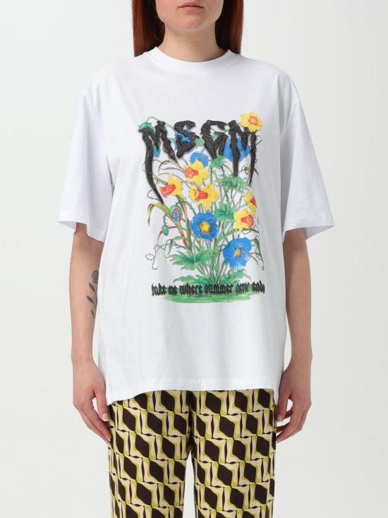 25SS 엠에스지엠 반팔 티셔츠 3842MDM102 257002 01 White