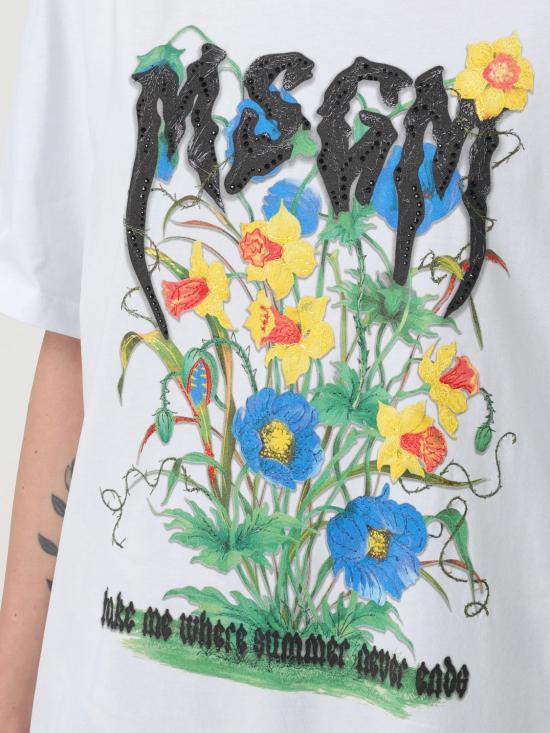 25SS 엠에스지엠 반팔 티셔츠 3842MDM102 257002 01 White - MSGM