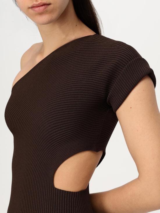 25FW 막스마라 롱 원피스 2511321133600 010 Brown - MAX MARA