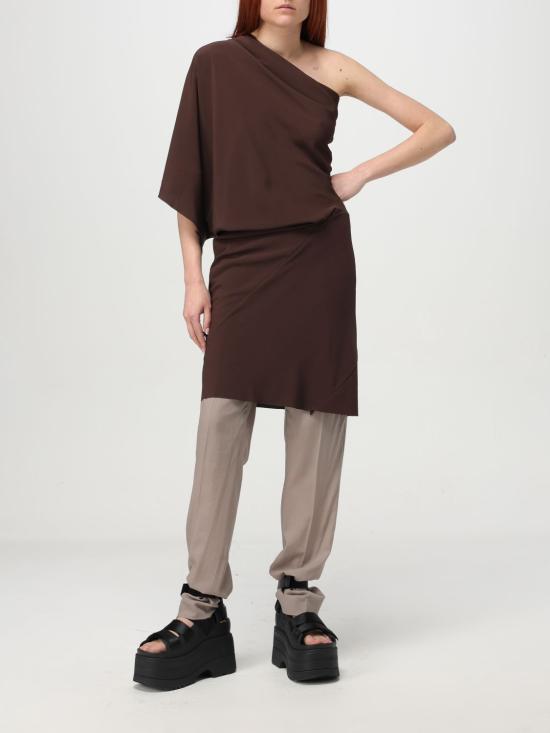 25SS 릭 오웬스 미디 원피스 RP01E7234CC 14 Burgundy - RICK OWENS