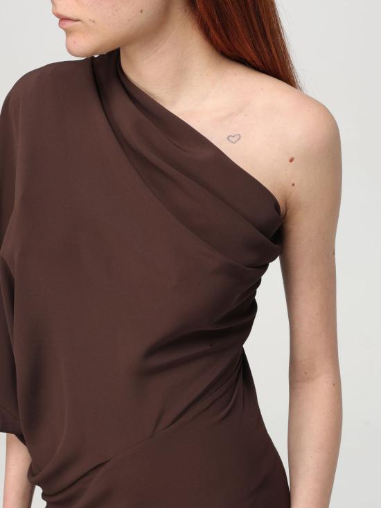 25SS 릭 오웬스 미디 원피스 RP01E7234CC 14 Burgundy - RICK OWENS