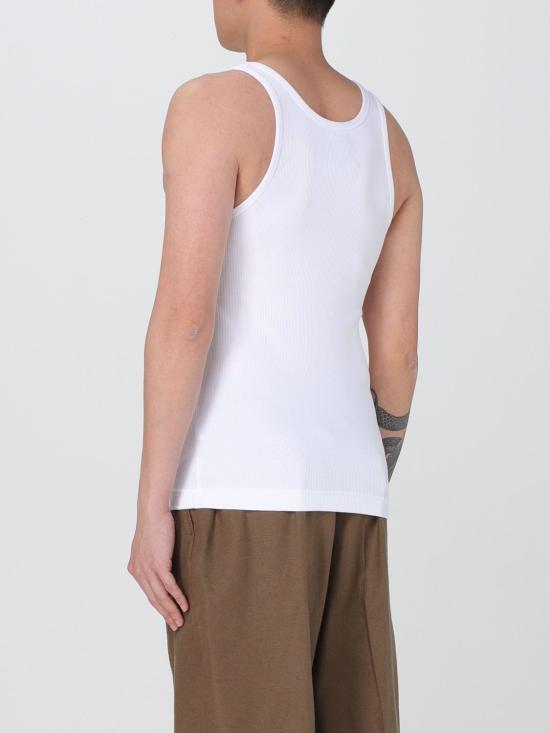 25SS 모스키노 민소매 티셔츠 89050245 1001 White - MOSCHINO