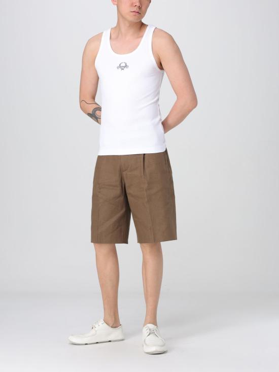 25SS 모스키노 민소매 티셔츠 89050245 1001 White - MOSCHINO