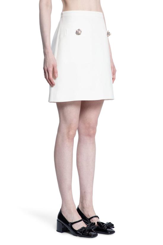  발렌티노 가라바니 숏 스커트 6B3RACH71CFA03 Off white - VALENTINO GARAVANI