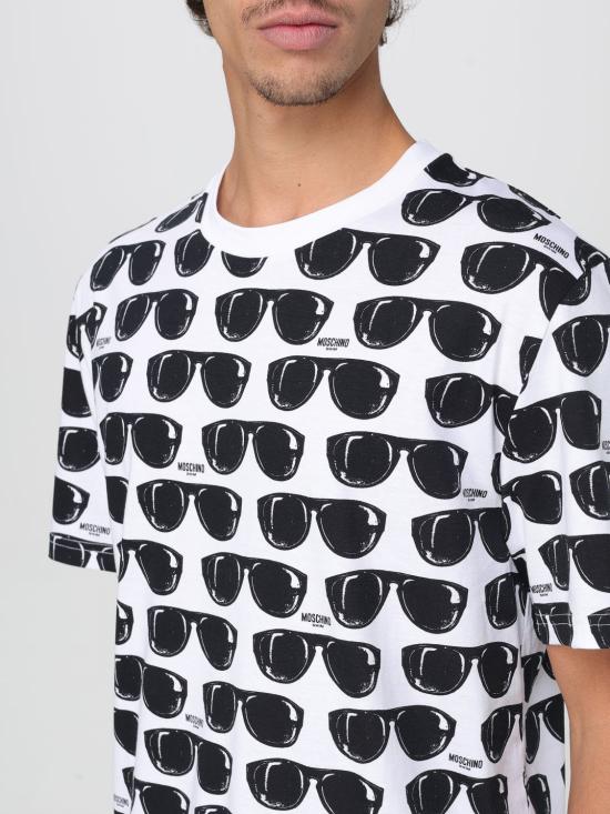 25SS 모스키노 반팔 티셔츠 07209321 1001 Multicolor - MOSCHINO