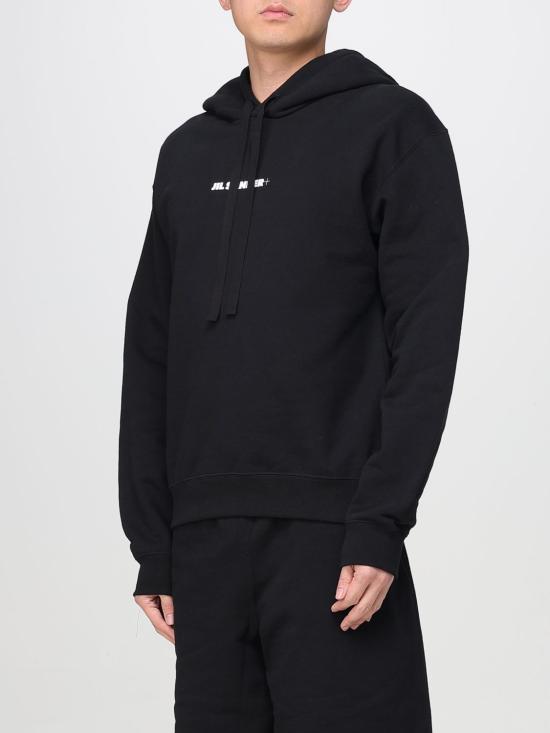 25FW 질샌더 로고 후드 티셔츠 J47GU0129J20039 001 Black - JIL SANDER
