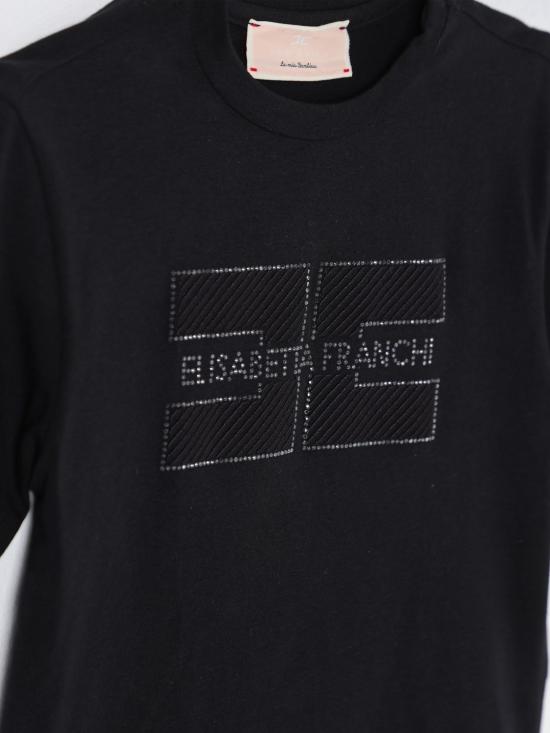 25FW [키즈] 엘리자베타프랜치 티셔츠 EFTS2300JE006 N000 Black - ELISABETTA FRANCHI