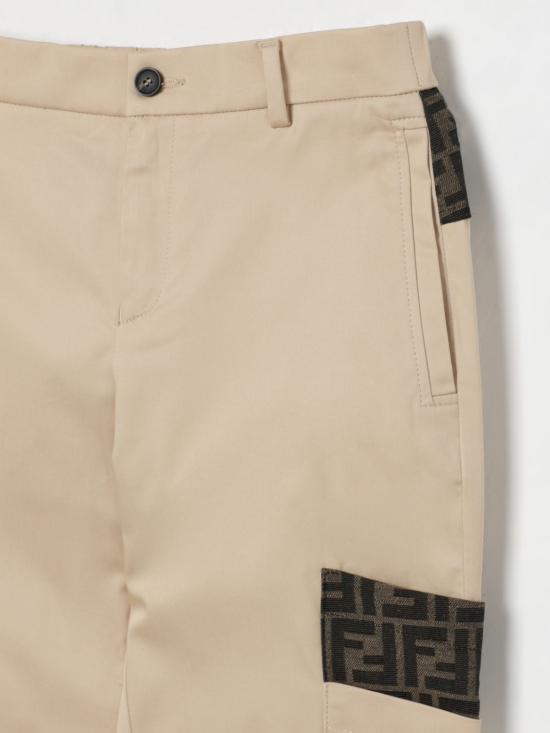 25FW [키즈] 펜디 팬츠 JMF508ADEH F1P2P Beige - FENDI